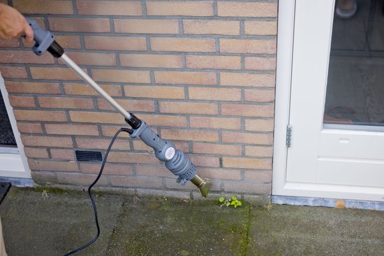 QLT Brûleur de mauvaises herbes électrique 3-en-1 - Allume-barbecue - Brûleur de peinture - 2000W - Avec 5 accessoires et roues