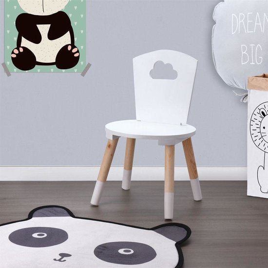 KidCollection Chaise enfant - 32 x 32 x 50 cm - Blanc
