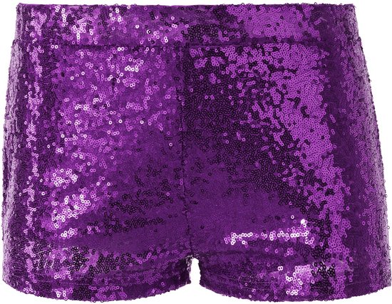 Short à paillettes lilas XL - Tectake - déguisement - halloween - carnaval - violet
