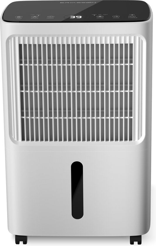 Déshumidificateur Erikssøn Dry Pro Plus - 16 L/jour - Fonction Lavage-Séchage - Pour chambre à coucher, salle de bain, salon et sous-sol - Blanc