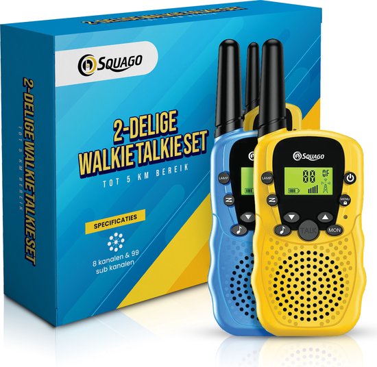 Squago Walkie talkie 2 pièces - Pour enfants et adultes - WalkieTalkie
