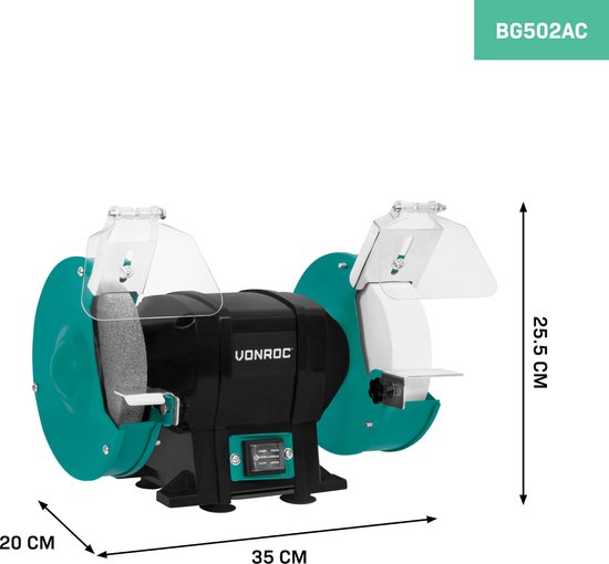 VONROC Meuleuse de table 250W - Ø150mm