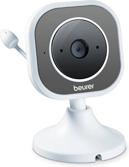 Beurer BY 110 Baby Monitor vidéo - Unité parentale/écran XL et caméra - Connexion numérique sans fil - Portée jusqu'à 300 mètres - Vision nocturne - Zoom numérique - Interphone - Chansons - Alarmes diverses - Minuterie - Eco+ - Garantie 3 ans
