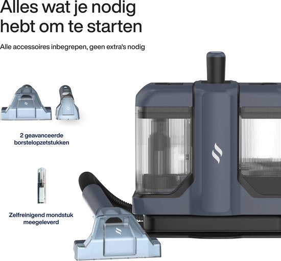 Samako Nettoyeur de tapis V2 - Nettoyeur de taches portable - Nettoyeur de canapé - Nettoyeur de meubles - Nettoyeur de sièges - Nettoyeur de matelas - Nettoyeur à vapeur - Machine de nettoyage
