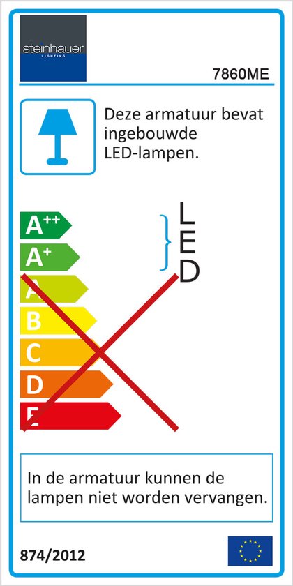 Lampadaire Steinhauer Zenith LED - Laiton