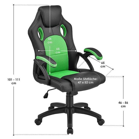 Chaise de bureau / Chaise de jeu - Montréal - Vert