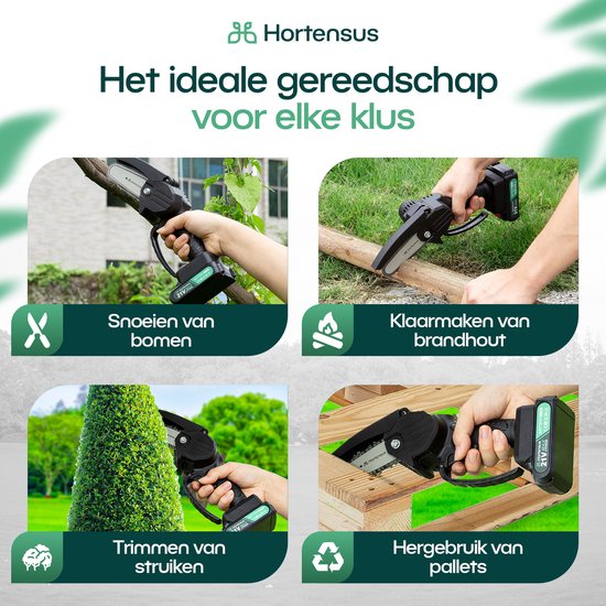 Hortensus - Mini tronçonneuse pour tous vos travaux - Mini tronçonneuse Hortensus