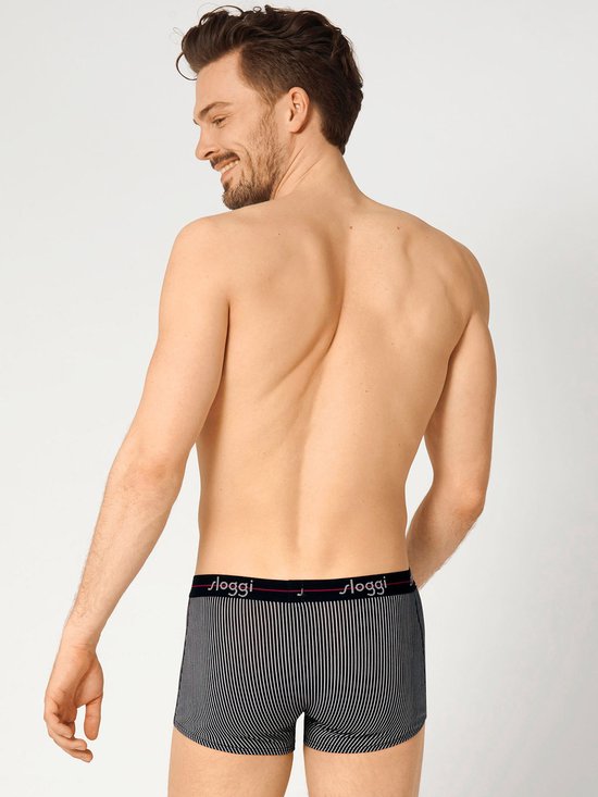 Slip homme Sloggi Start Hipster 2-pack - noir & noir/blanc rayé - taille 2XL