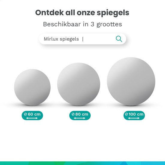 Mirlux Miroir de salle de bain avec éclairage LED et chauffage - Miroir mural rond - Miroir de douche anti-condensation - 60CM