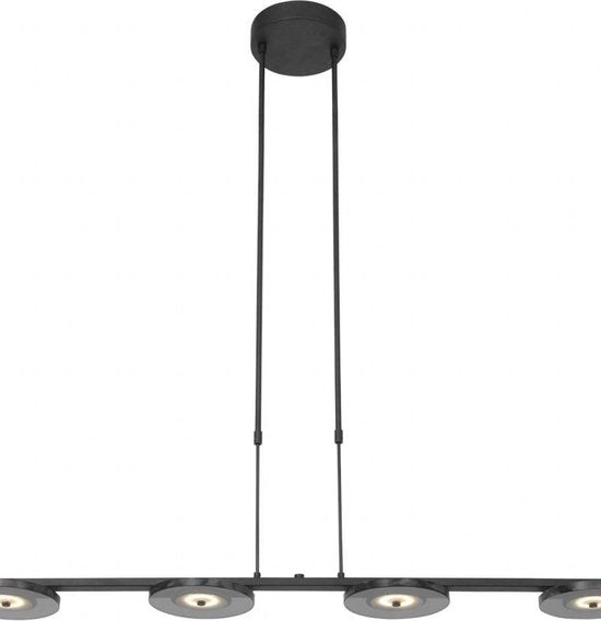 Steinhauer - lampe suspendue - Turound - noir - verre métal - lampe design - LED - 3512ZW