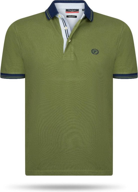 Pierre Cardin - Polo marine SS pour homme - Vert - Taille L