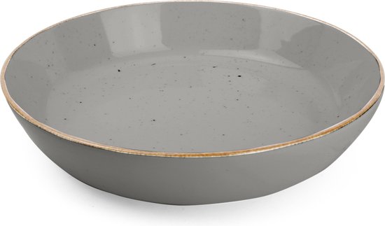 BonBistro Assiette creuse 24cm Collection gris (Lot de 6)