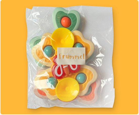 Frummel Fidget Spinners XL avec ventouse - Jouets de bain - Jouets sensoriels - Jouets de Fidget - Spinner de bain - Spinner de Fidget pour fenêtre de voiture - 3 pièces