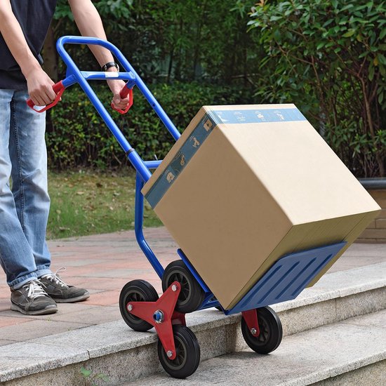 Chariot escalier - Juskys - Max. 100kg - bleu