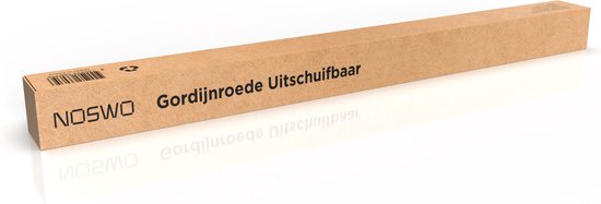 Noswo Tringle à rideaux - Extensible - 183 à 366 cm - Tringle à rideaux - Tringle à rideaux complète - Métal - 300cm - Noir