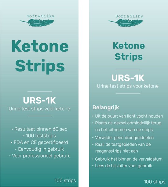 Test cétone - 100 bandelettes - Keto - Diet - URS-1K - FDA Approved - Ketosis - Urine - Test - Bandelettes - Meter - Ketones