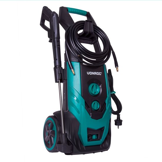 VONROC Nettoyeur haute pression V22-1 2200W - 170 bar - 450 l/h - Avec tuyau de 8m, réservoir de détergent, buses et accessoires