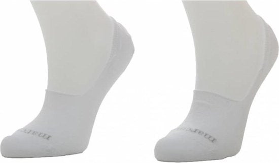 Marcmarcs - 2 paires de chaussettes de baskets invisibles - bande antidérapante au talon - taille 38 - Bleu