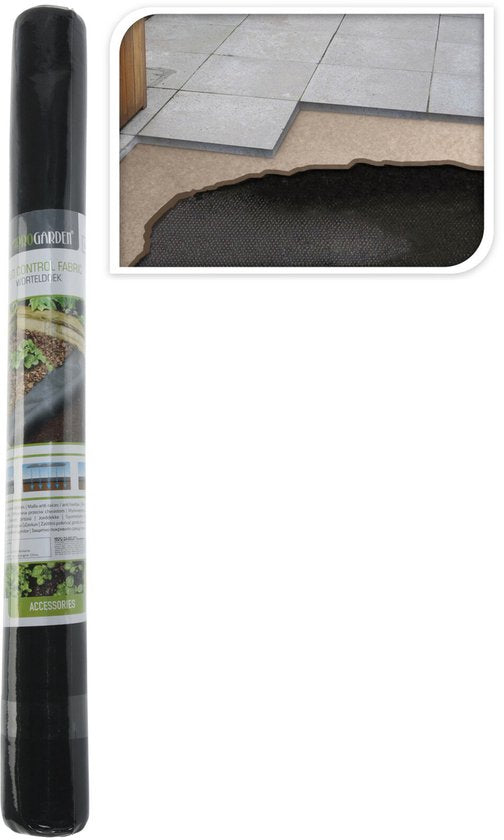 Pro Garden Toile de sol/toile racinaire - anti-herbe - jardin - 150 x 700 cm - noir - articles de potager