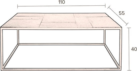Table basse Dutchbone Lee - 110x55cm - Gris