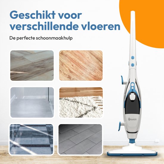 BOLLIT 16 en 1 Nettoyeur à vapeur 1500W - Sèche-mains - Nettoyeur de tapis - Nettoyeur de taches - Nettoyeur à vapeur - Nettoyeur à vapeur à main - Nettoyeur de sols - Vadrouille à vapeur - Nettoyage de sols, canapés, salles de bains et tapis