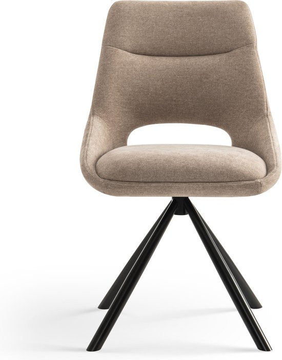 Furnihaus Chaises de salle à manger set of 2 - Tosca - Taupe - Fabric