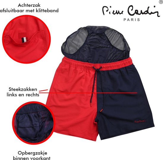 Pierre Cardin Maillot de bain Rouge/Marine XXL