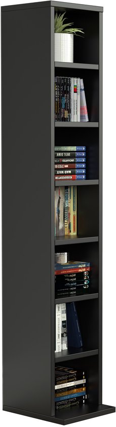 VDD - armoire murale - 7 étagères - armoire de rangement - noir