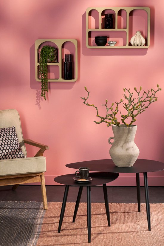 Mica Decorations Armoire murale Frati - L60 x L15 x H38 cm - MDF - FSC 100% - Taupe