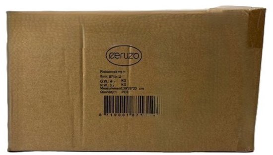 Ceruzo Porte-vélos pour 2 vélos - 67.5x33x26 cm - Pour E-bike - MTB - Fixation murale et au sol - Noir
