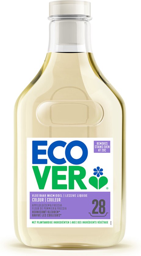 Détergent liquide Ecover Colour Apple Blossom & Freesia 28 lavages - 1.43 litres