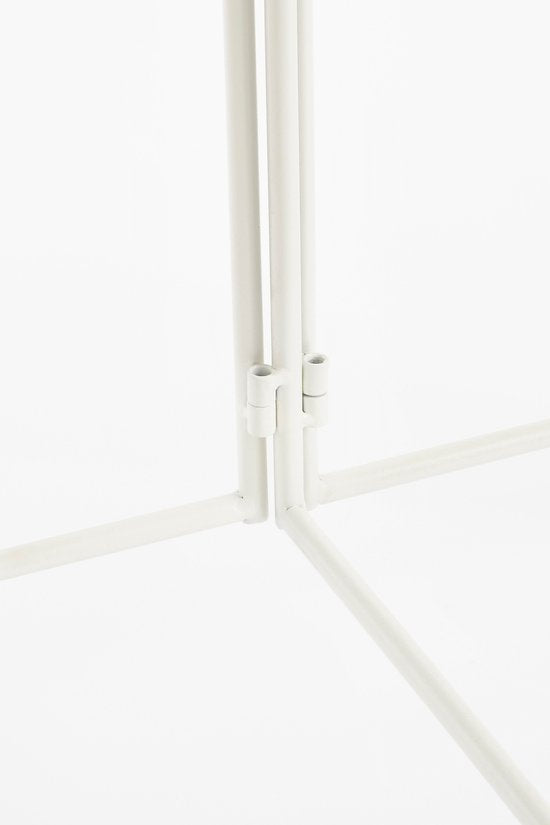 Mica Decorations Table murale d'extérieur Odile - L63 x L33 x H71 cm - Métal - Brun, blanc