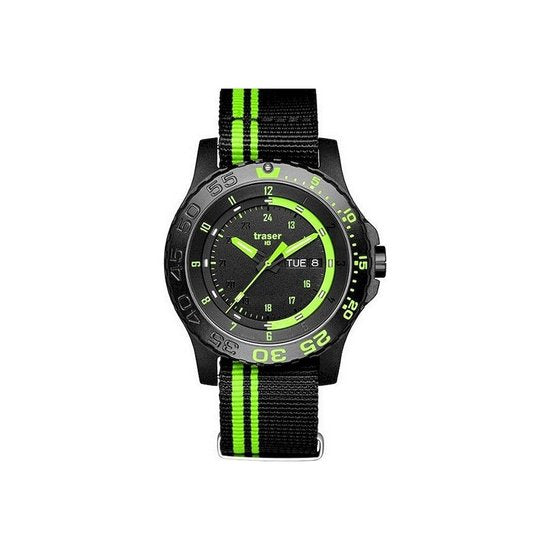 Traser P66 Green Spirit textile - montre - Ø 45 mm - noir/vert