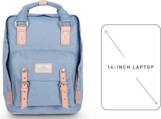 Sac à dos pour ordinateur portable / Sac à dos / Cartable - 14 pouces - Macaron 14 - Bleu clair