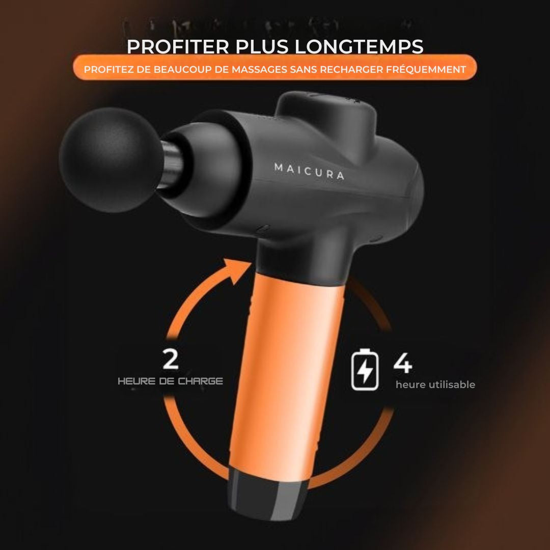 Pistolet de massage Maicura PRO SE - Professionnel - Appareil de massage - 10 têtes - noir
