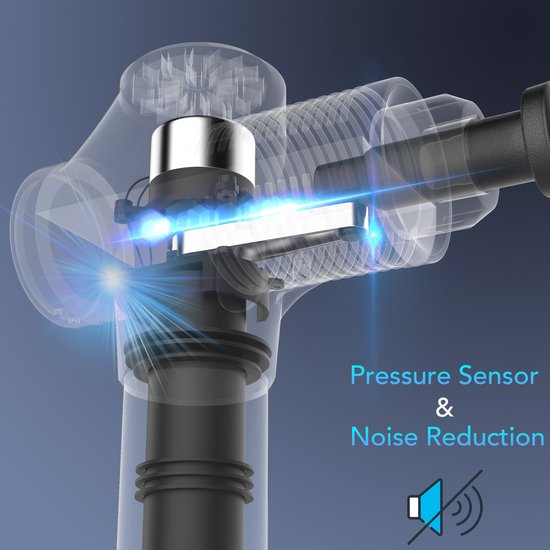 Northwall Massage Gun Professional Elite - Pistolet de massage avec étui et 6 accessoires - Appareil de massage sportif et de relaxation puissant et sans fil