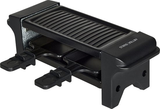 StangVollby GRILLA Set Gourmet pour 2 personnes - Petit Set Gourmet - Plaque de gril électrique - Set Raclette Gourmet - Griller - Frire - Antiadhésif - Gourmet - Dîner de Noël - Noir - Plastique - Sets Gourmet - Poêles Gourmet - 350W