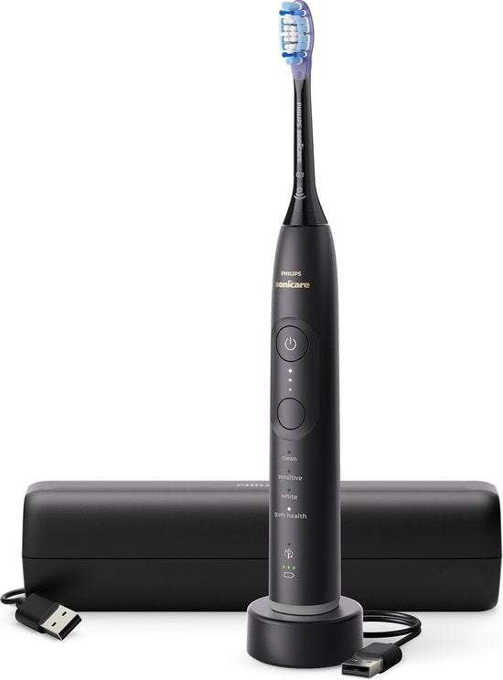 Philips Sonicare 7100 Series - Brosse à dents électrique - Noir - Étui de voyage - Des gencives plus saines - HX7421/01