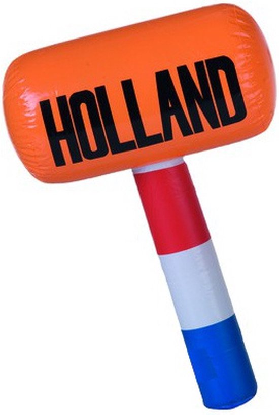 Marteau gonflable néerlandais Orange/rouge/blanc/bleu 60 cm