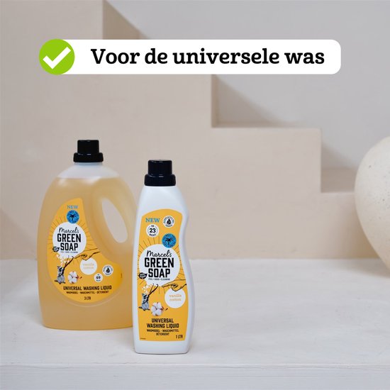 Détergent universel Marcel's Green Soap - Grand paquet - Vanille et coton - 3L - 69 lavages