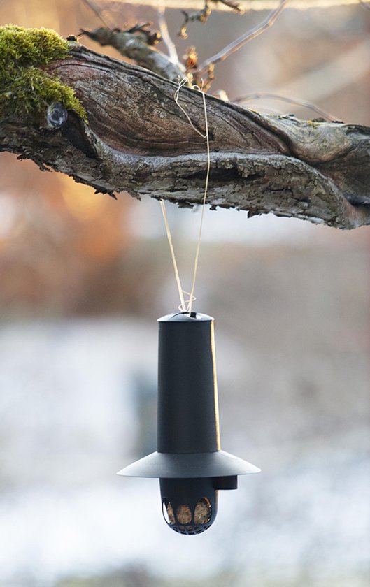 distributeur de nourriture pour oiseaux orthex, noir