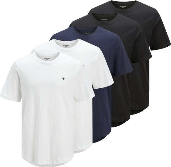 JACK&JONES JPRBLABRODY TEE SS CREW NECK 5PK MP NOOS T-shirt Homme - Taille L
