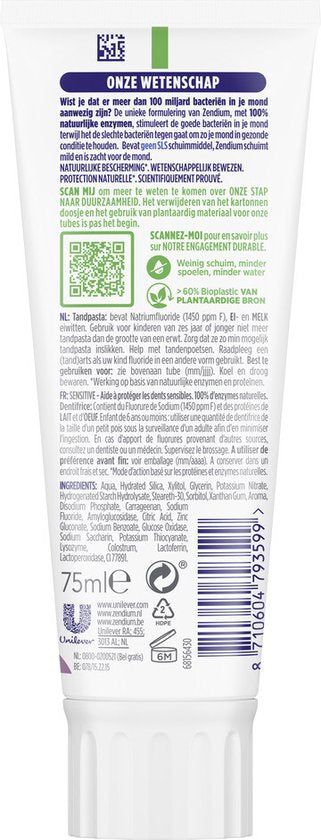 Dentifrice Zendium Sensitive - 75 ml
