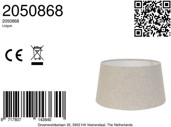 Light & Living Cap n-drum LIVIGNO50-43-25 cm-naturel