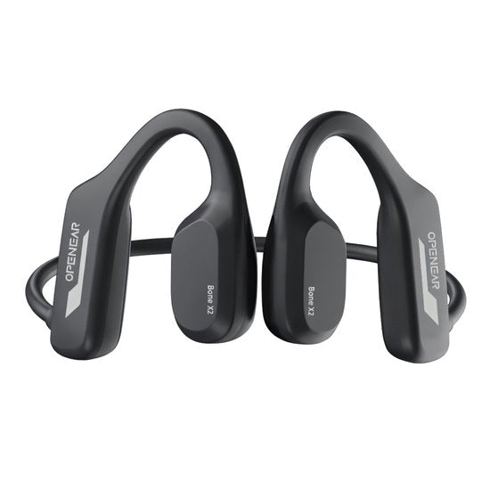 OPENAIR Bone x2 - Casque de natation étanche avec lecteur MP3 32GB et Bluetooth 5.2 - Casque de sport à conduction osseuse - étanche IPX8 - Casque de natation sans fil pour la natation, la course à pied et le fitness