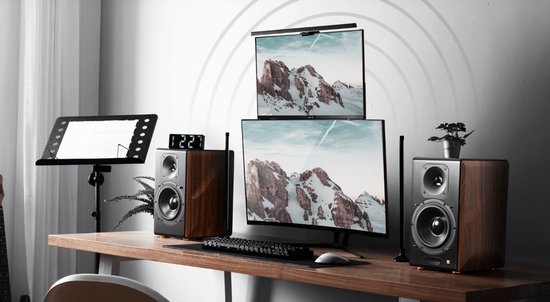 Edifier - S3000MKII Premium Active 2.0 Speakers - 256 W RMS - Black & Brown Wood - Hi-Res Audio & Bluetooth 5.0 - Wirelessly Connected System - Ultimate Sound Experience