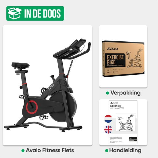 Avalo Indoor Cycle - Vélo d'exercice - Vélo de spinning - Système de résistance magnétique - Ordinateur d'entraînement et écran LCD