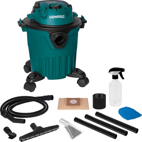 VONROC Nettoyeur de taches 1000W - avec flacon pulvérisateur, buse textile et de nombreux autres accessoires