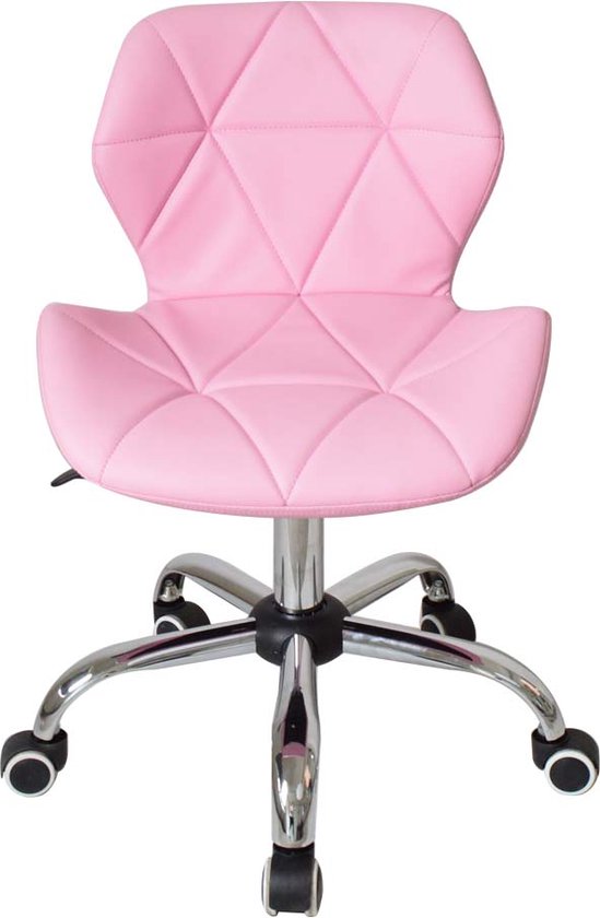 Siège de bureau design moderne - fauteuil de direction - réglable en hauteur - rose