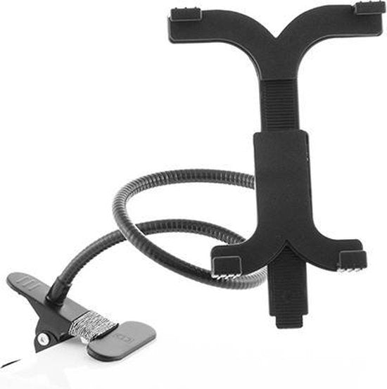 Support de tablette avec support réglable - avec pince de table - Blanc ou Noir
